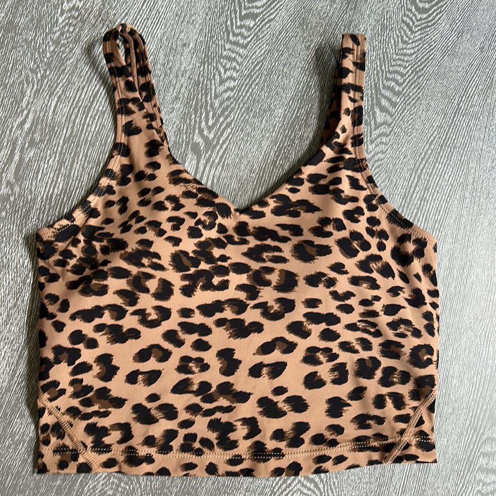 Oalka Sports Bra Longline Padded Crop Tank Size S